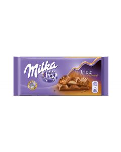 Milka Üçlü Karamel Çikolata (90gr)