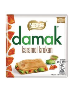 Damak Chocolate With Caramel Crocan and Pistachios - 65gr