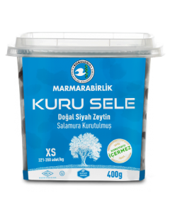 Marmarabirlik Kuru Sele Dried Black Olives XS (Blue Pet) - 400gr 
