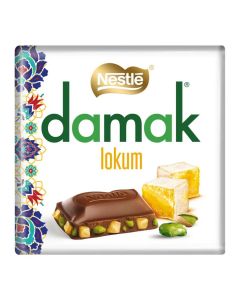 Damak Lokum Milk Chocolate With Pistachios and Turkish Delight - 60gr