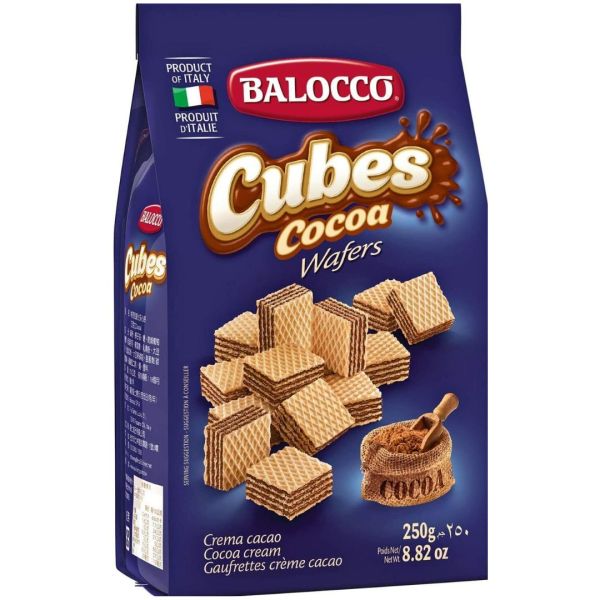 Balocco Cocoa Wafer Cubes – 250 g