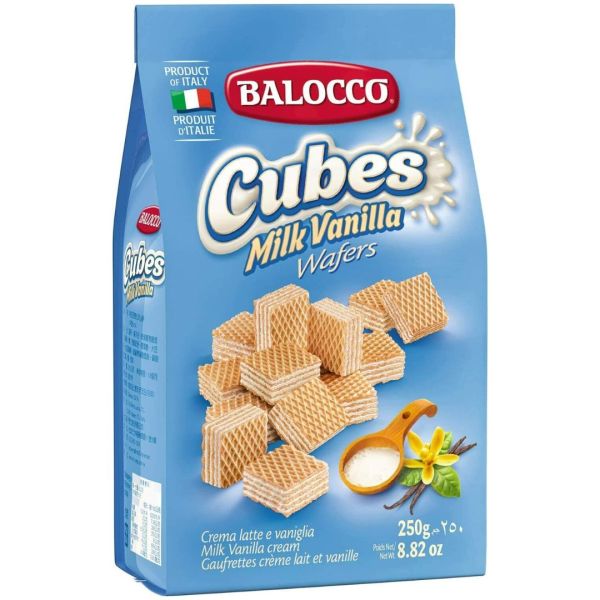 Balocco Vanilla Wafer Cubes – 250 g
