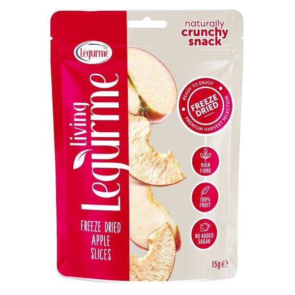 Legurme Freeze Dried Apple Slices - High Fibre, No Added Sugar, 100% Fruit - 15g