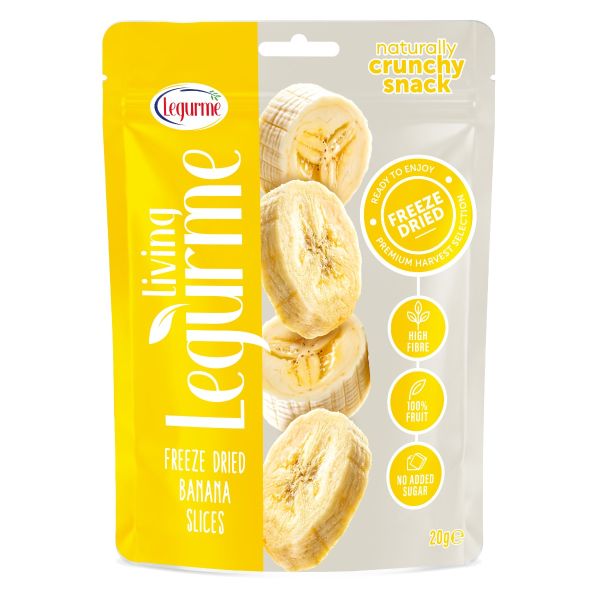 Legurme Freeze Dried Banana Slices - High Fibre, No Added Sugar, 100% Fruit - 15g