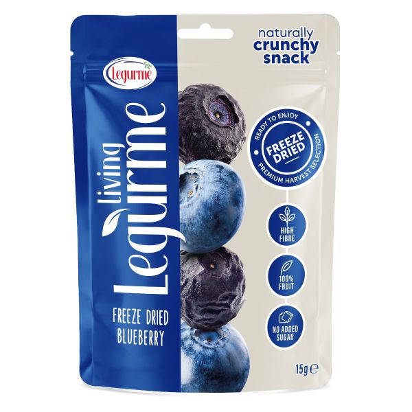 Legurme Freeze Dried Blueberry (Whole) - High Fibre, No Added Sugar, 100% Fruit - 15g