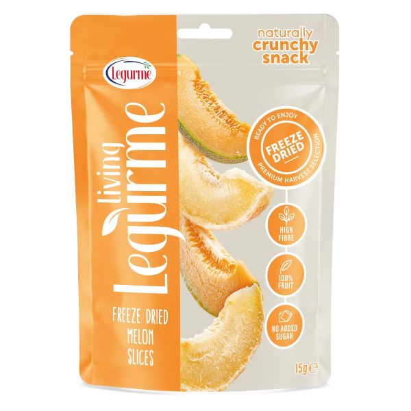 Legurme Freeze Dried Melon Slices - High Fibre, No Added Sugar, 100% Fruit - 15g
