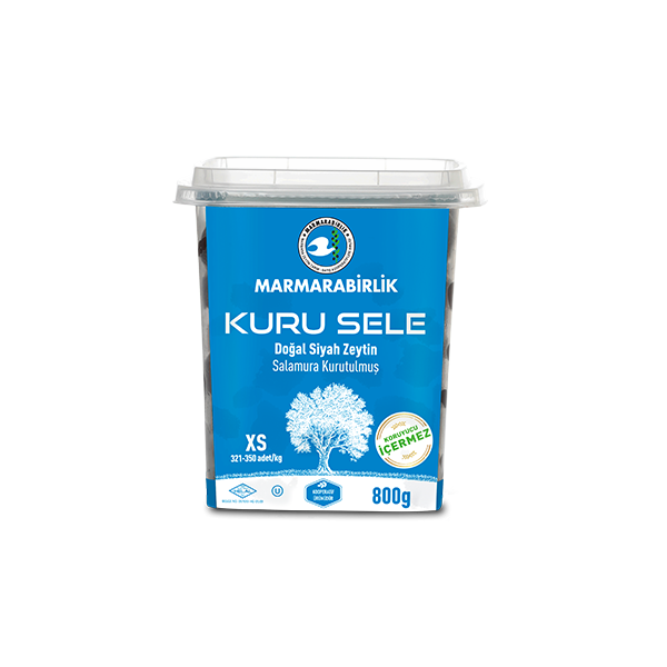 Marmarabirlik Dry-Cured Black Olives XS (Blue PET) – 800 g