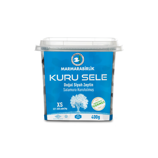 Marmarabirlik Dry-Cured Black Olives XS (Blue PET) – 400 g