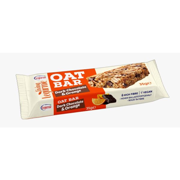 Legurme Oat Bar Dark Chocolate & Orange - High Fibre & Vegan Healthy Snack - 35g 