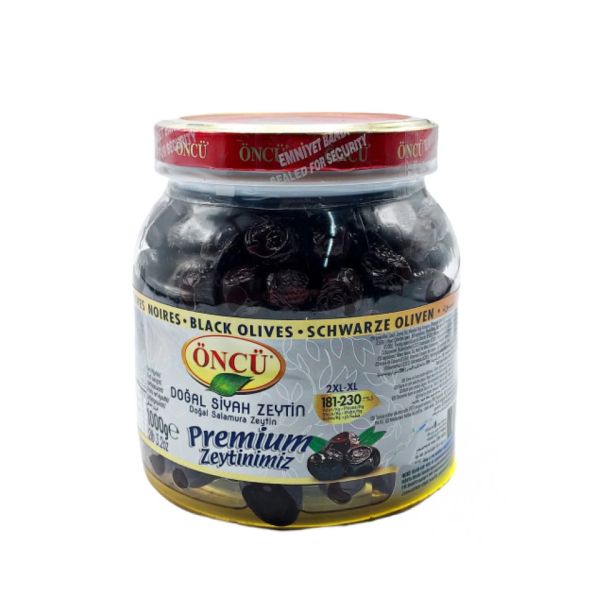 Öncü Premium Black Olives (2XL–XL) – 1 kg
