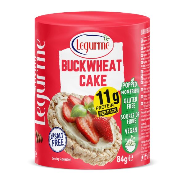Legurme Buckwheat Cake - Popped | Non Fried | Vegan | Gluten Free | Salt Free | 84g