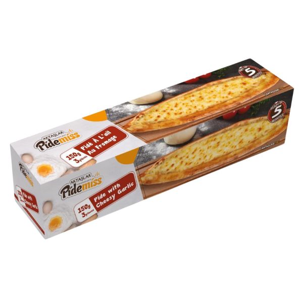 Pidemiss Garlic Mozzarella Cheese Frozen Pide – 3 Pieces (150 g)