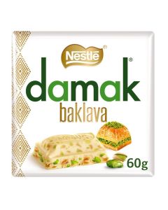 Damak Baklava White Chocolate With Pistachios - 65gr