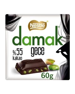 Damak Gece Dark Chocolate With Pistachios - 65gr