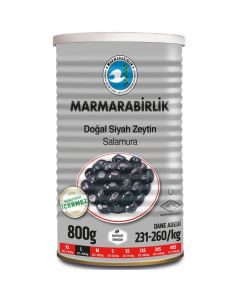 Marmarabirlik Salamura Black Olives L (Grey) - 800 gr