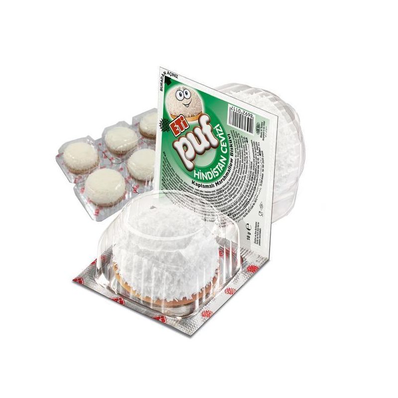 Eti Puf Coconut Cakes (6 Pieces)