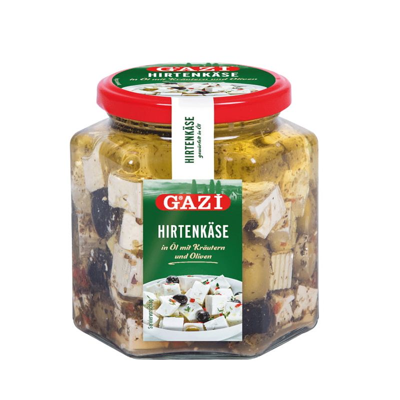Gazi White Cheese Cubes with Olives – 375 g
