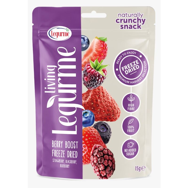 Legurma Freeze Dried Berry Boost - High Fibre, No Added Sugar, 100% Fruit - 15g