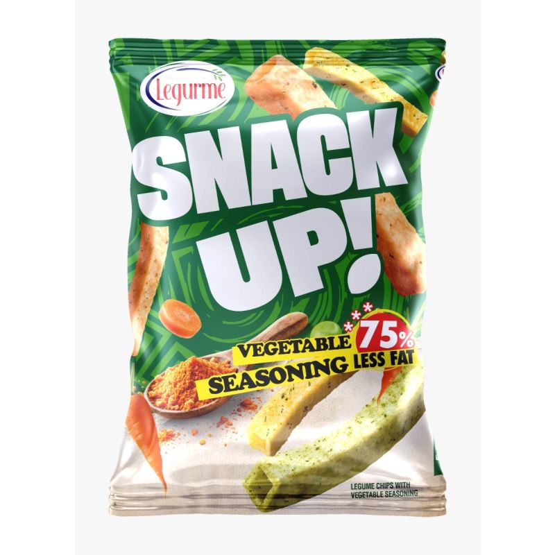 Legurme Snack Up Vegetable Seasoned Legume Chips Straws / Veggie Straws (Legume/Vegetable)| 75% Less Fat | 55g