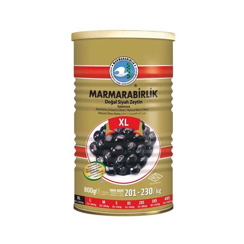 Marmarabirlik Black Olives in Brine XL – 800 g