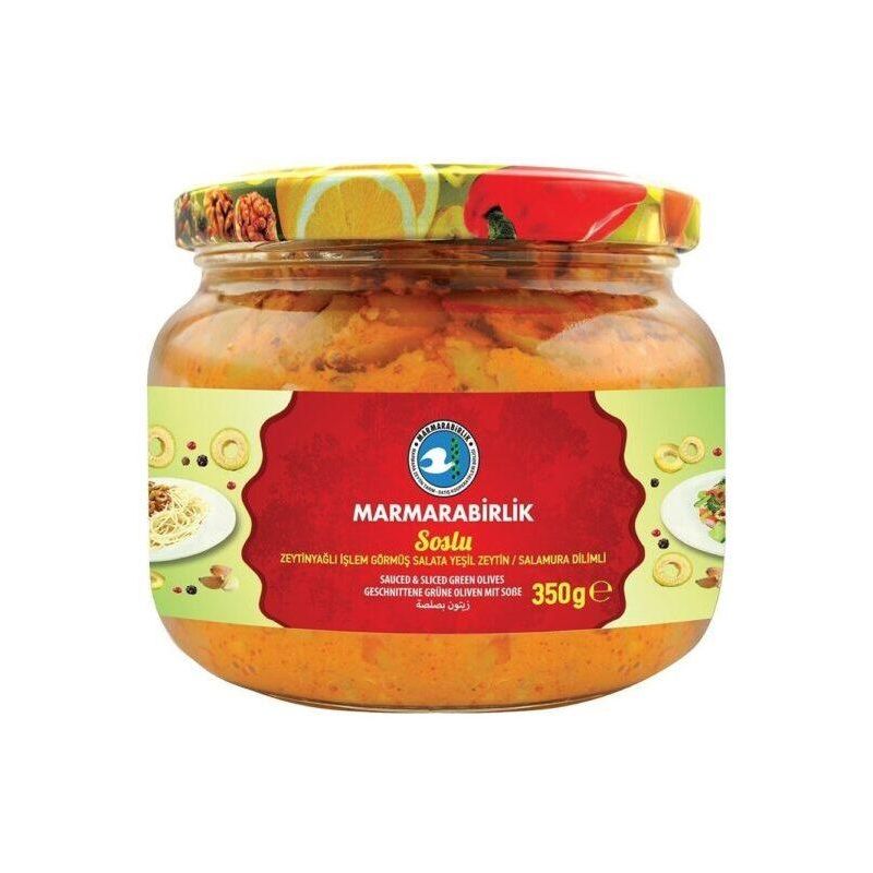 Marmarabirlik Sliced Green Olives in Sauce – 340 g