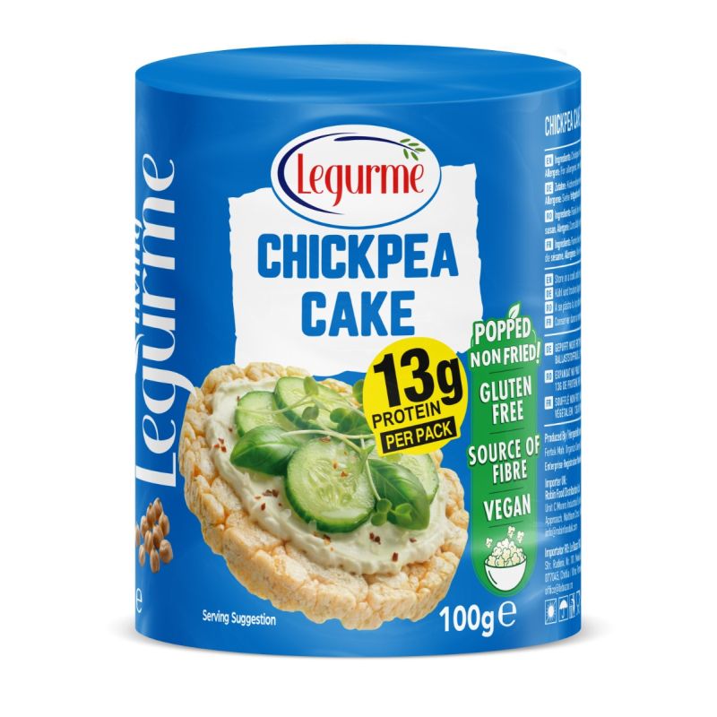 Legurme Chickpea Cake - Popped | Non Fried | Vegan | Gluten Free | Source of Fibre | 100g