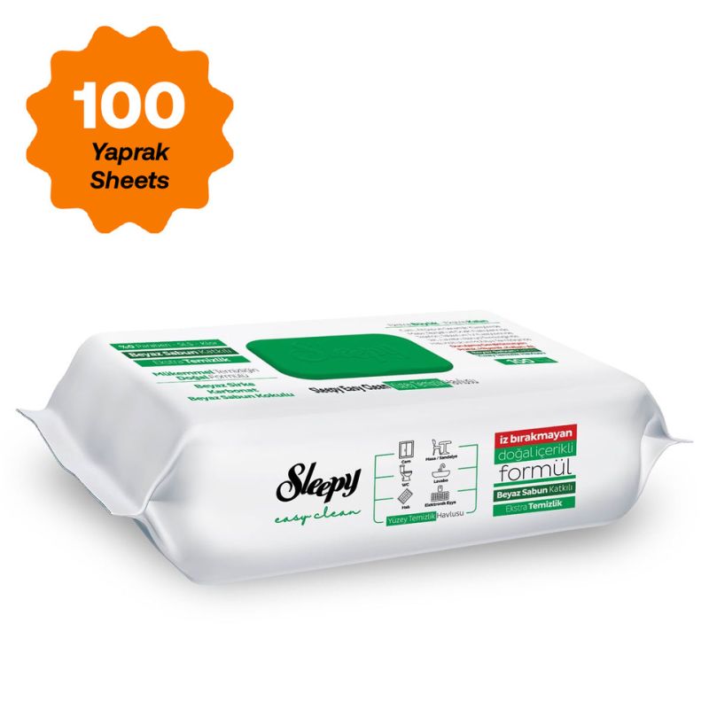 Sleepy Easy Clean Surface Cleaning Wipes – 100 Pieces