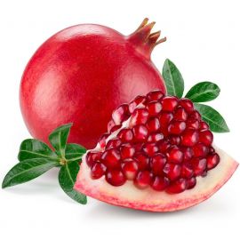 Pomegranate isolated on white.